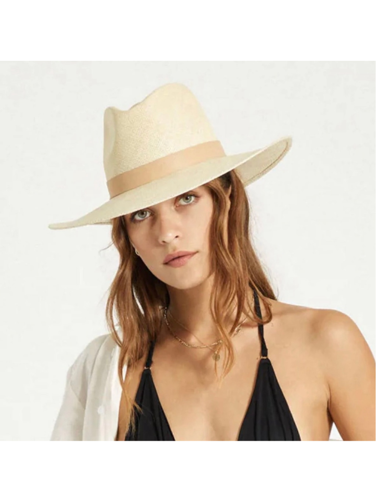 Brixton Women’s Harper Panama Straw Hat|Sand|Small|Nwot|